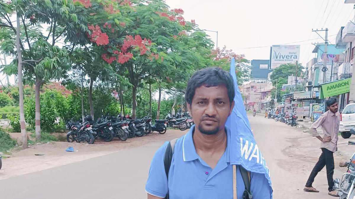 Green crusader walks from Hanamkonda to Hyderabad to save water bodies