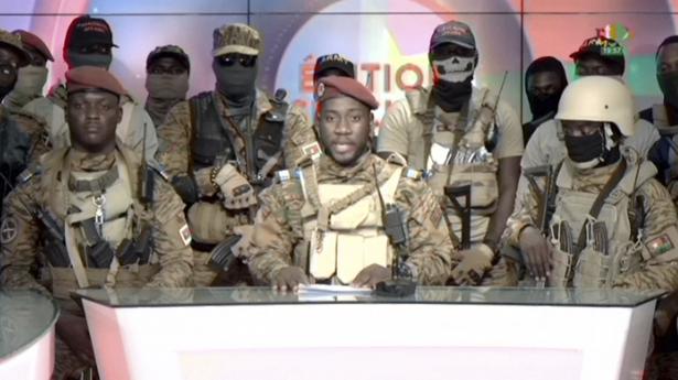 Army officers appear on Burkina Faso TV, declare new coup