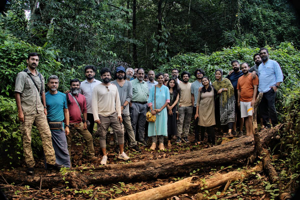 The group of architects at the Myristica swamp in Kammadam Kavu