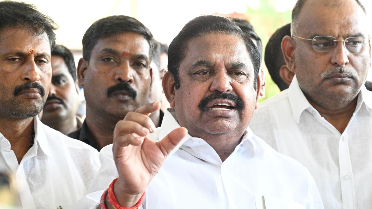 EPS criticises DMK govt. over law and order situation in T.N.