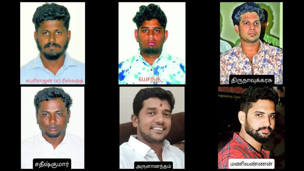 The accused in the Pollachi sexual assault case The accused in the Pollachi sexual assault case