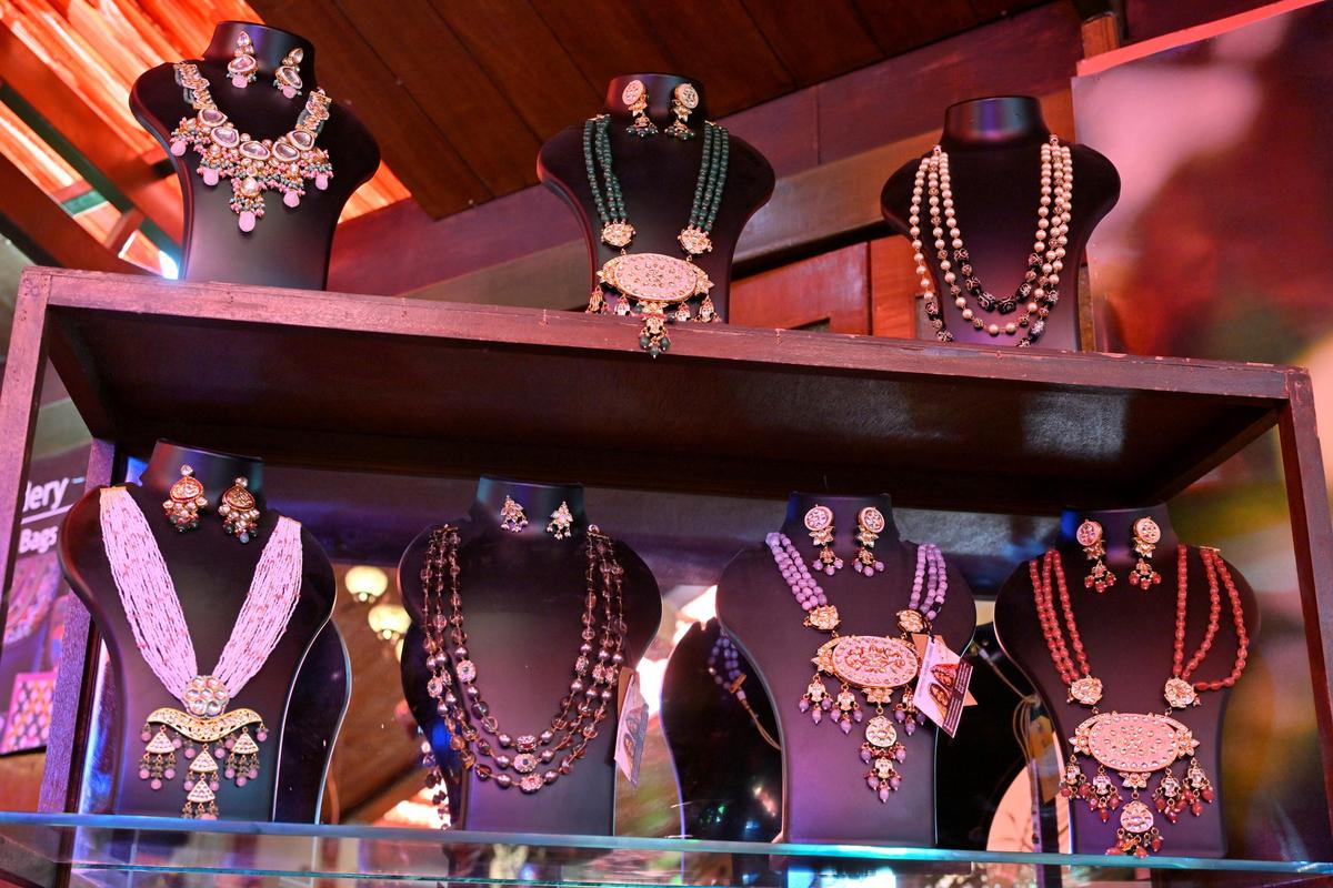 The collection includes tribal thread-and-metal jewellery to semi-precious stone pieces nfluenced by European aesthetics during the Maharaja era