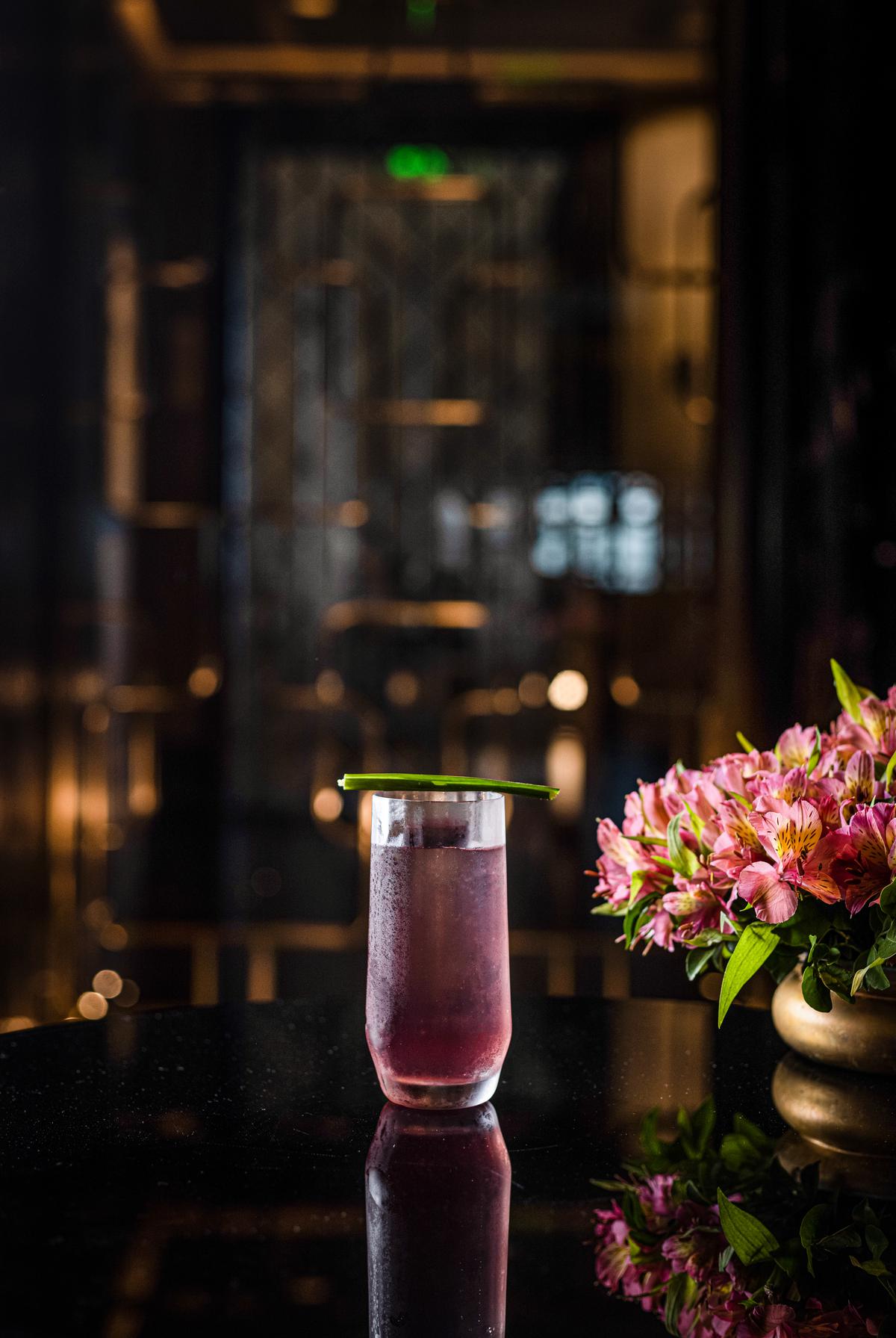 A cocktail inspired by flowers at Copitas