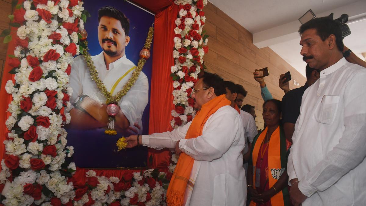 J.P. Nadda meets Praveen Nettaru’s family in DK, says family will get justice