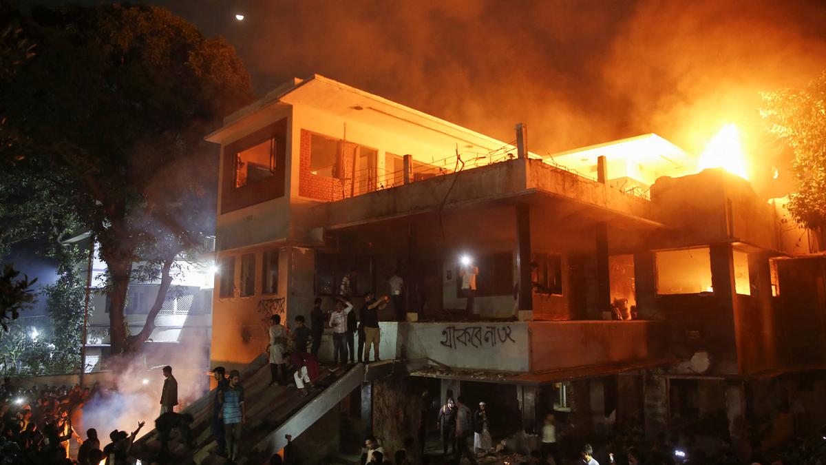 Sheikh Mujibur Rahman’s home set on fire by protesters during Hasina’s speech in Bangladesh