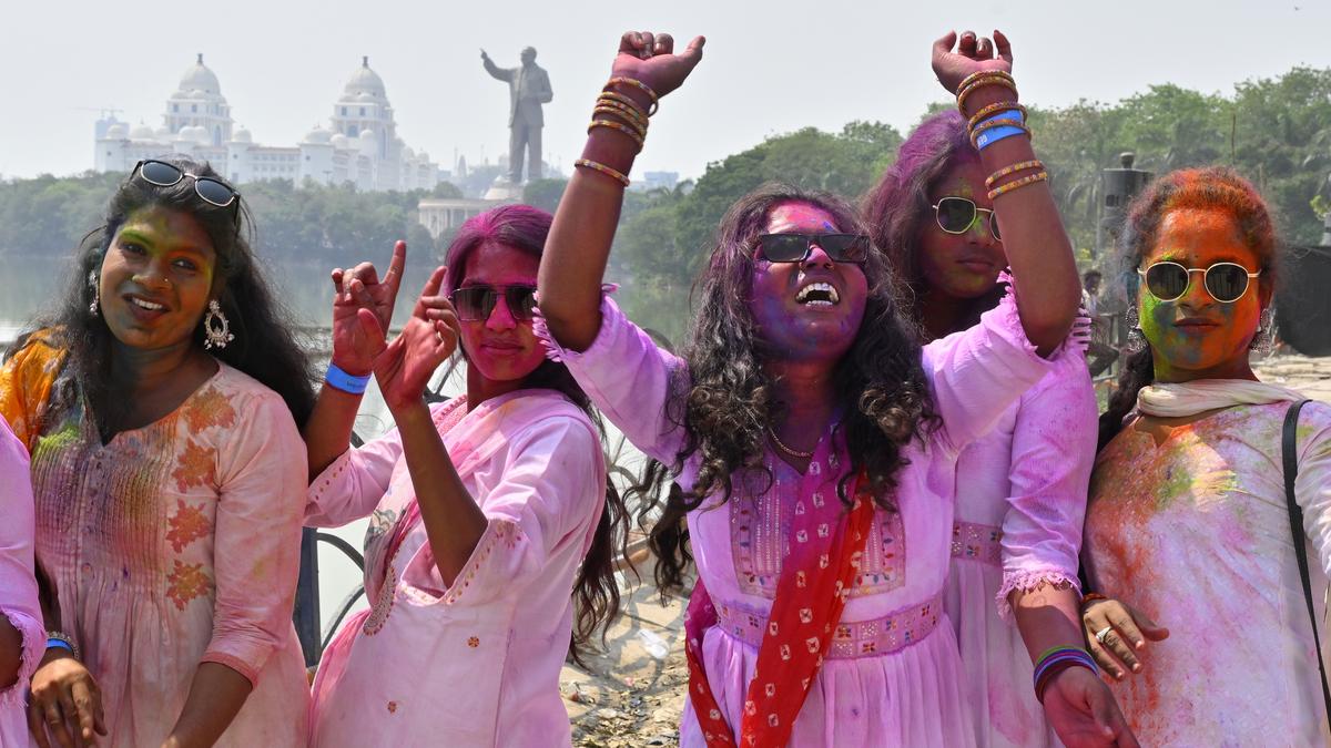 Hyderabad Drenched in Colors as Holi Celebrations Engulf the City