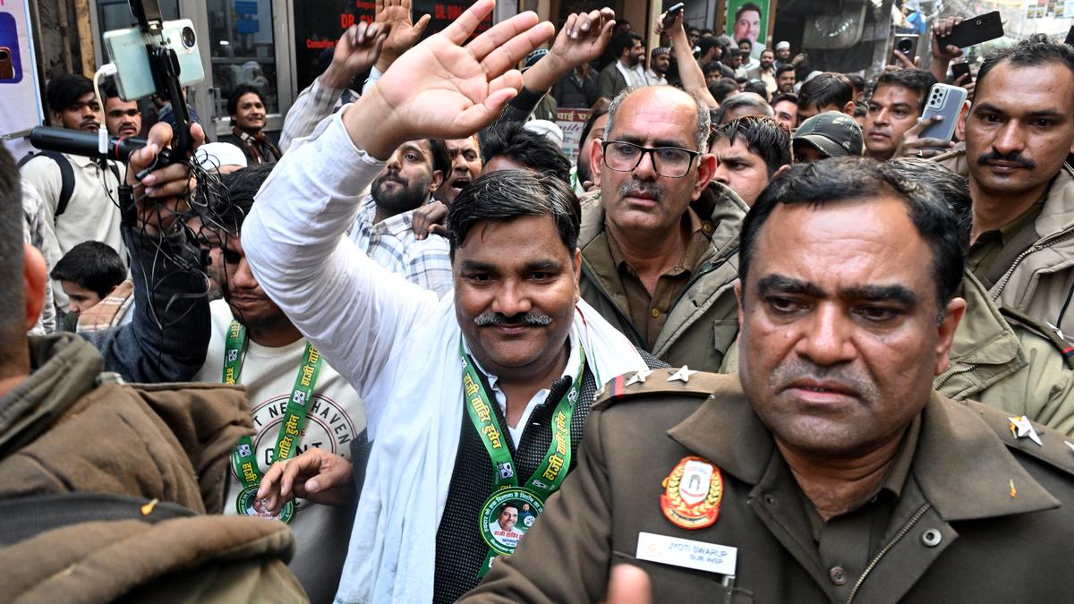 Delhi Election: Jailed Hussain campaigns, accuses AAP, targets BJP