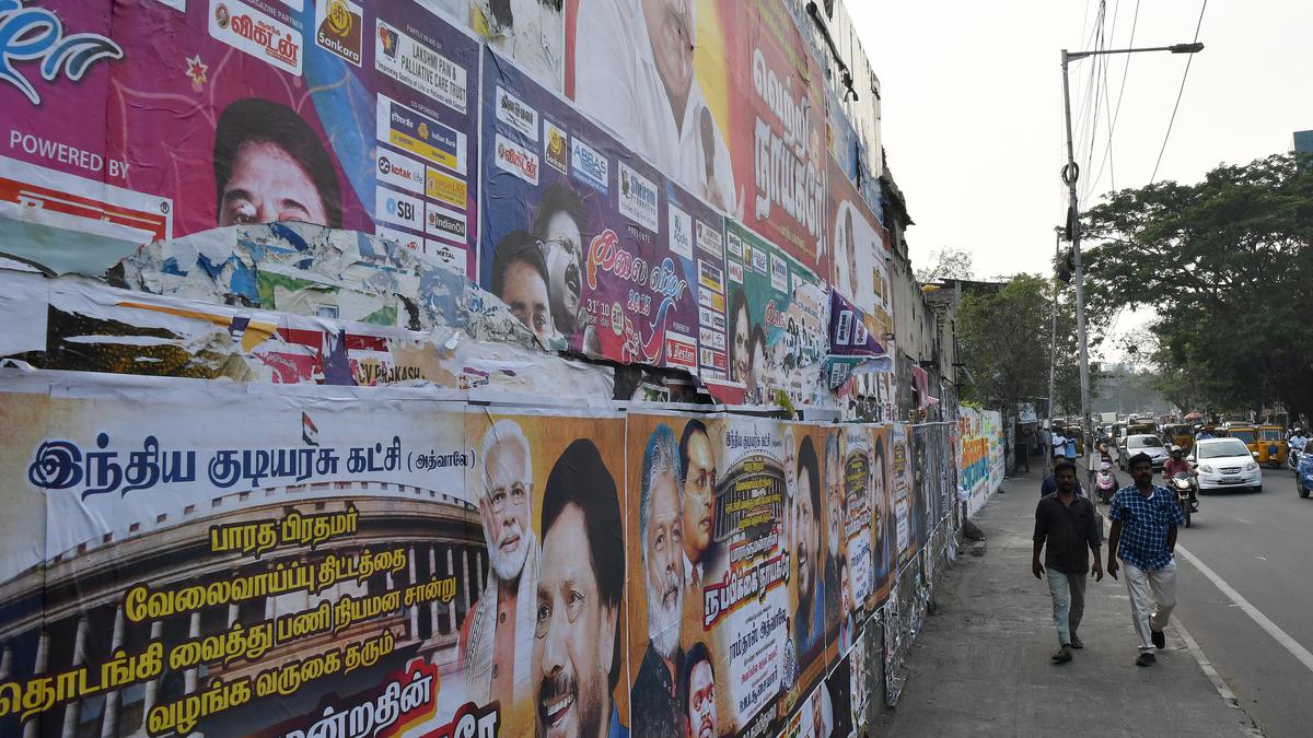 Posters pose a challenge to Chennai Corporation’s beautification effort