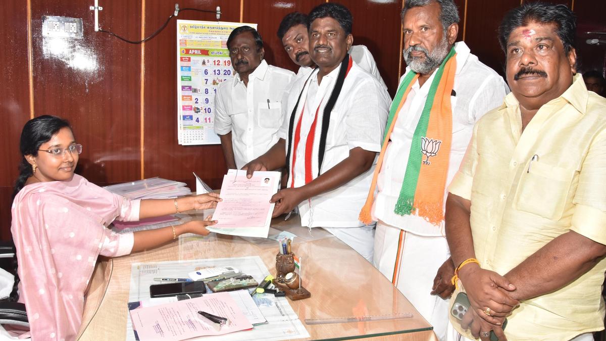 Sivaganga AIADMK candidate files nomination