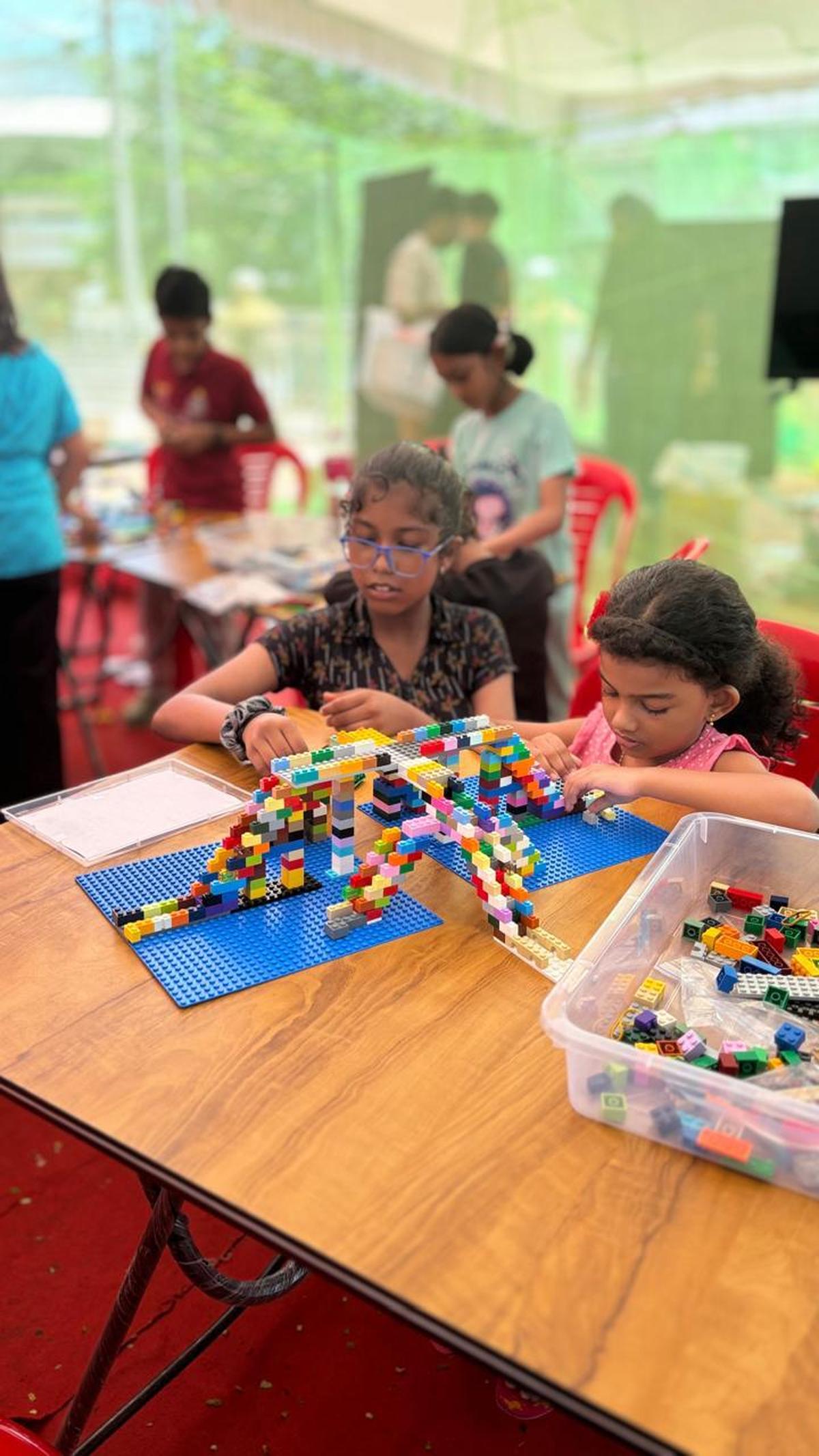 Lego session organised by PlayFest at a park at Pettah in Thiruvananthapuram