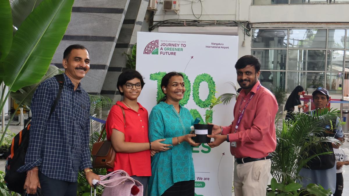 World Environment Day: Passengers at Mangaluru International Airport receive jasmine saplings