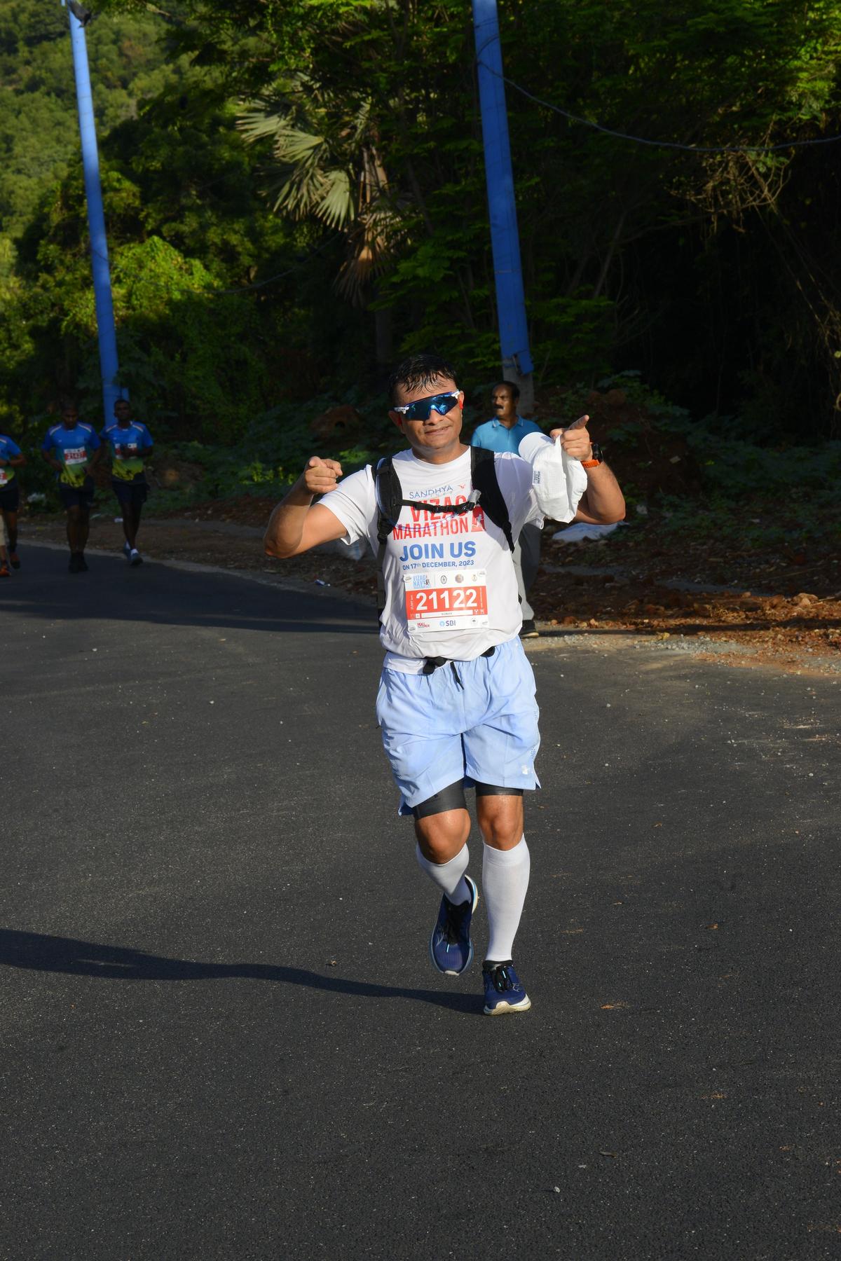 Suman Das at a marathon