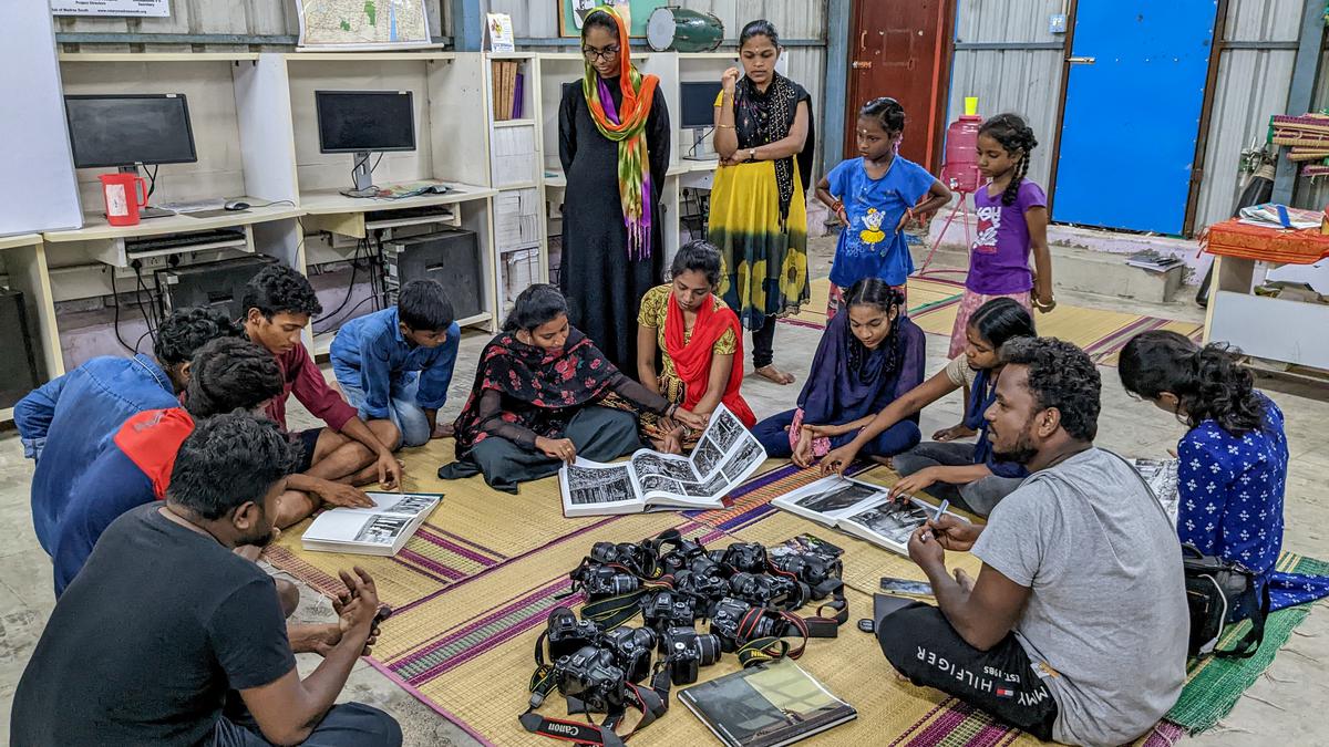 Young residents of Vyasarpadi in Chennai
present a lens view of life in their neighbourhood