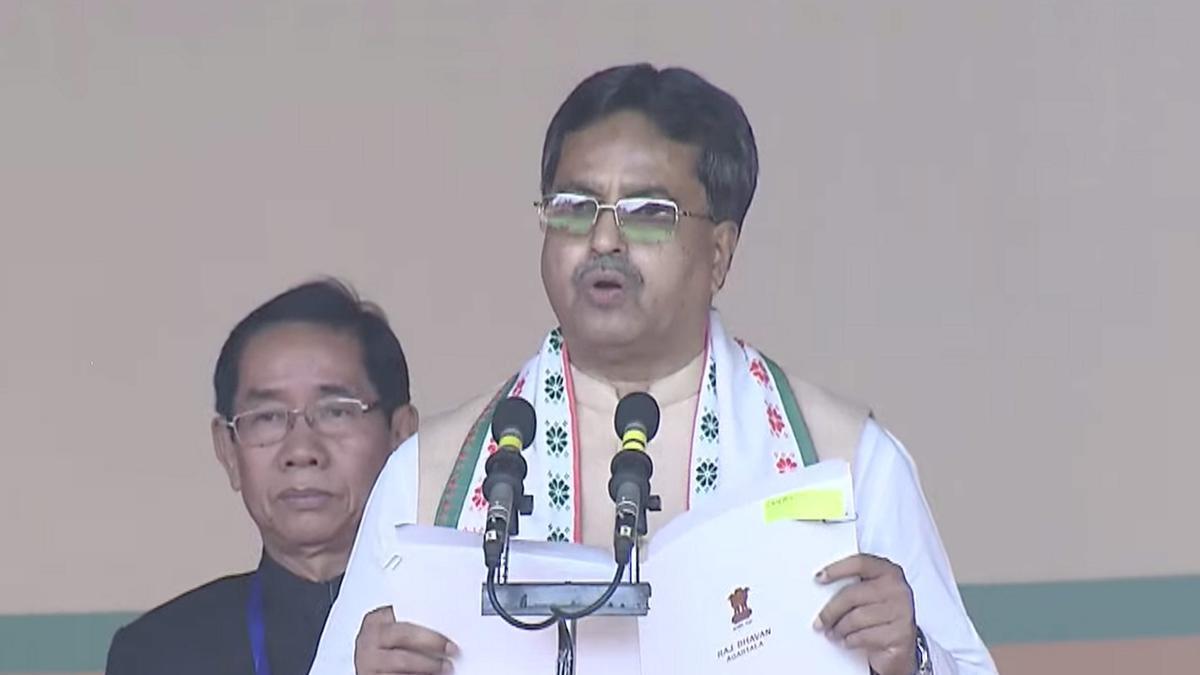 BJP’s Manik Saha sworn in as Tripura CM for second term