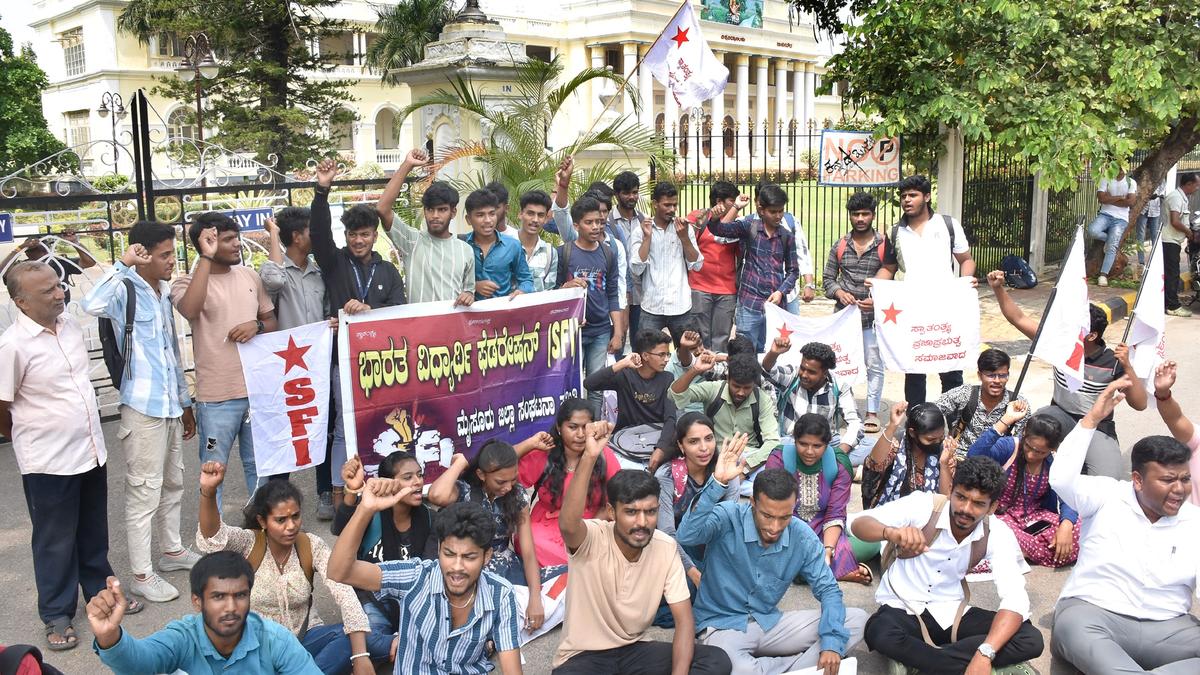 Protest seeking postponement of varsity exam