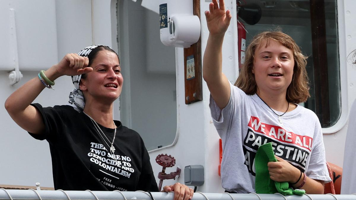 Greta Thunberg joins flotilla heading for Gaza with aid