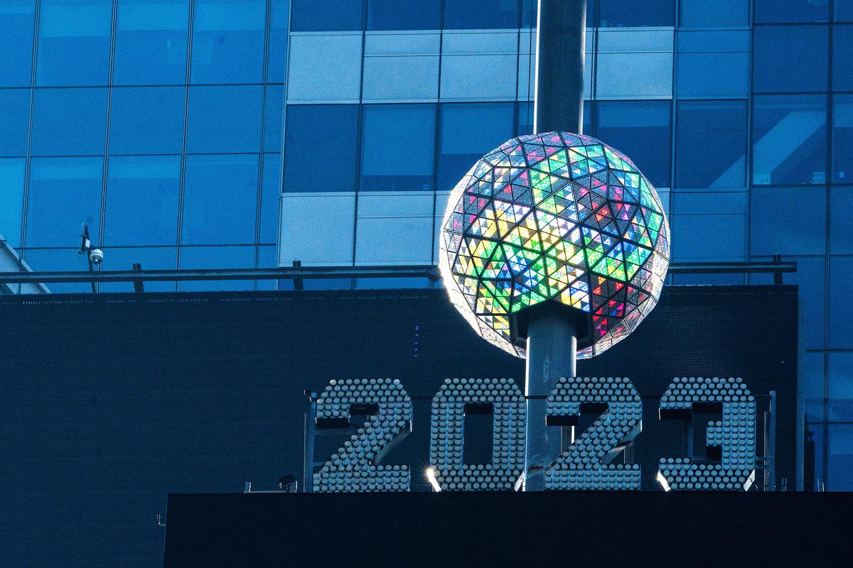 The Times Square ball is tested out ahead of the New Year’s Eve celebration in New York City, U.S. 