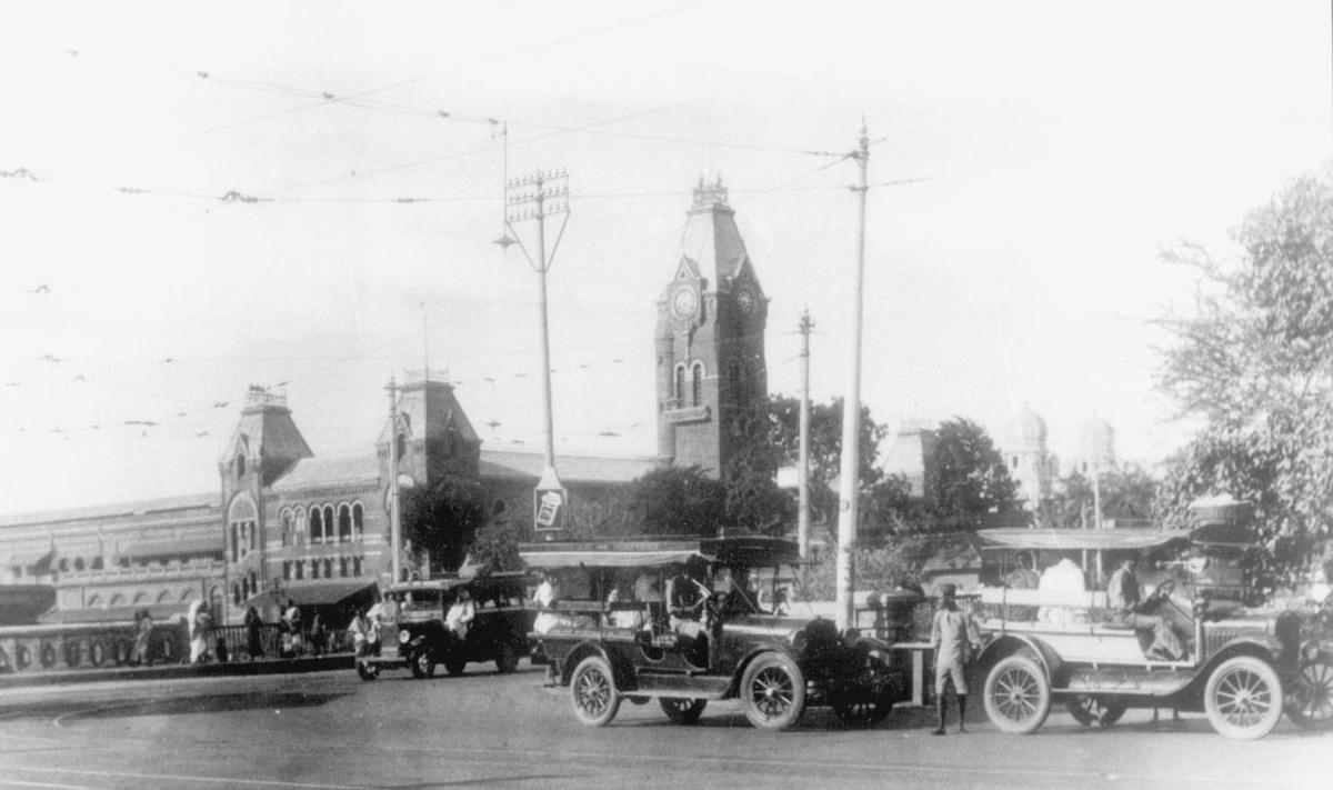 Una vista de la estación central de trenes tal como era en la década de 1920.