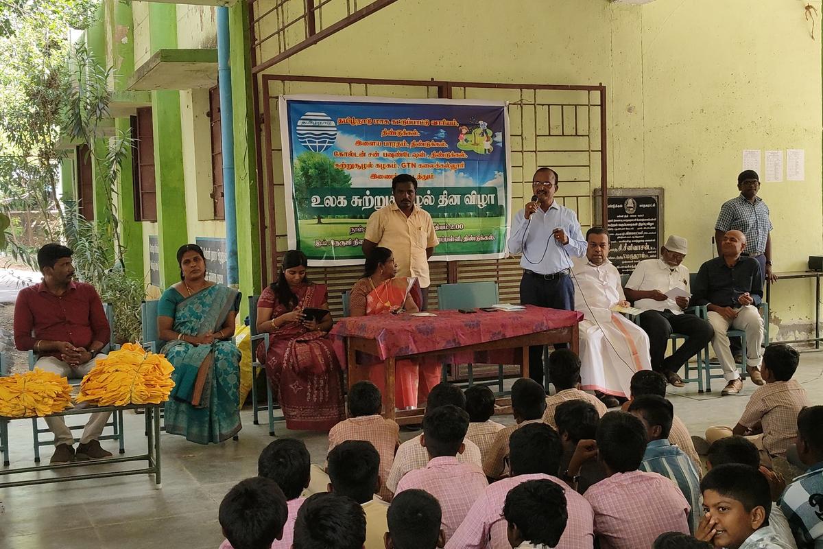 World Environmental Day celebration in progress at Nehru Memorial Municipal Higher Secondary School, Dindigul. World Environmental Day celebration in progress at Nehru Memorial Municipal Higher Secondary School, Dindigul.