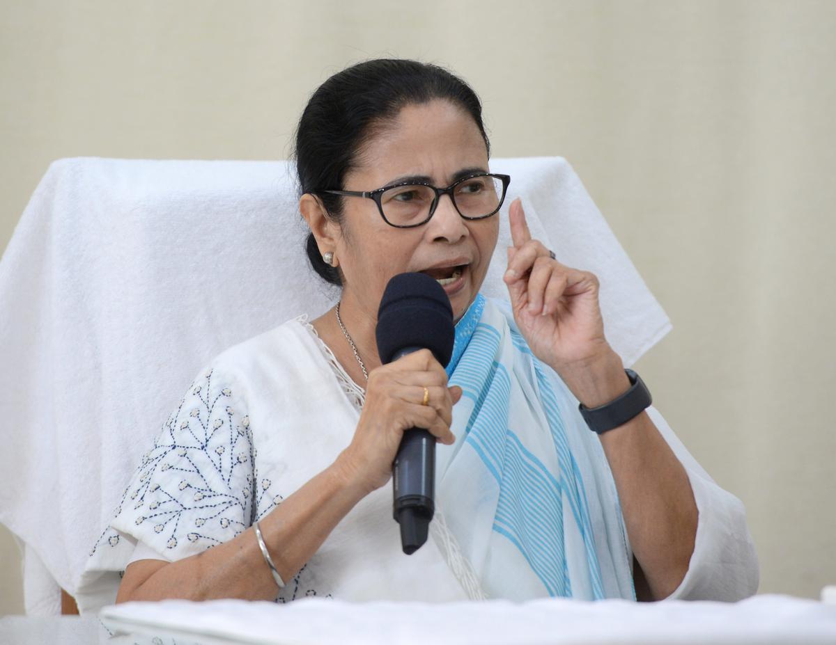West Bengal Chief Minister Mamata Banerjee at a press conference on October 26, 2023. 