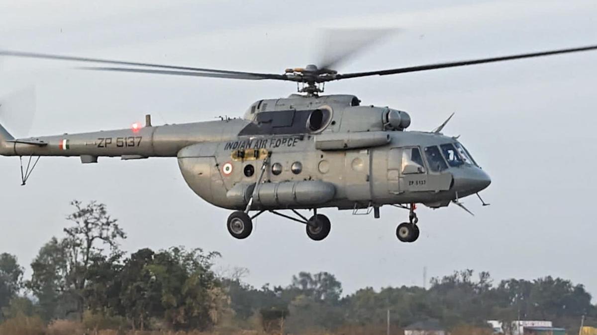 IAF MI-17 helicopter transports Pench tigress from MP's Sukatra airstrip to Rajasthan