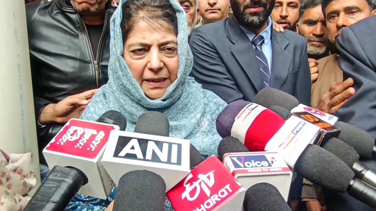 Today is 'black day' for people of J&K: Mehbooba on UT Foundation Day