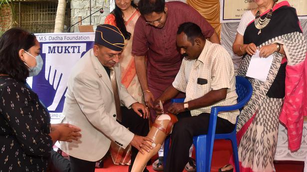Wheelchairs, artificial limbs distributed
