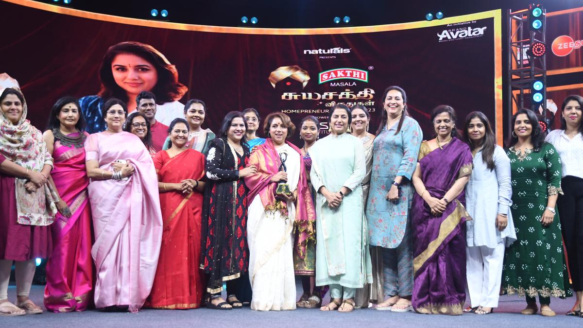 Home-based women entrepreneurs honoured with awards - The Hindu