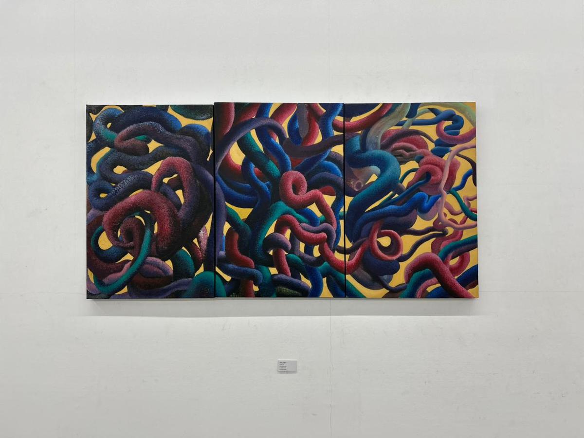 Athul KP's untitled work at SEE, annual show at College of Fine Arts, Thiruvananthapuram