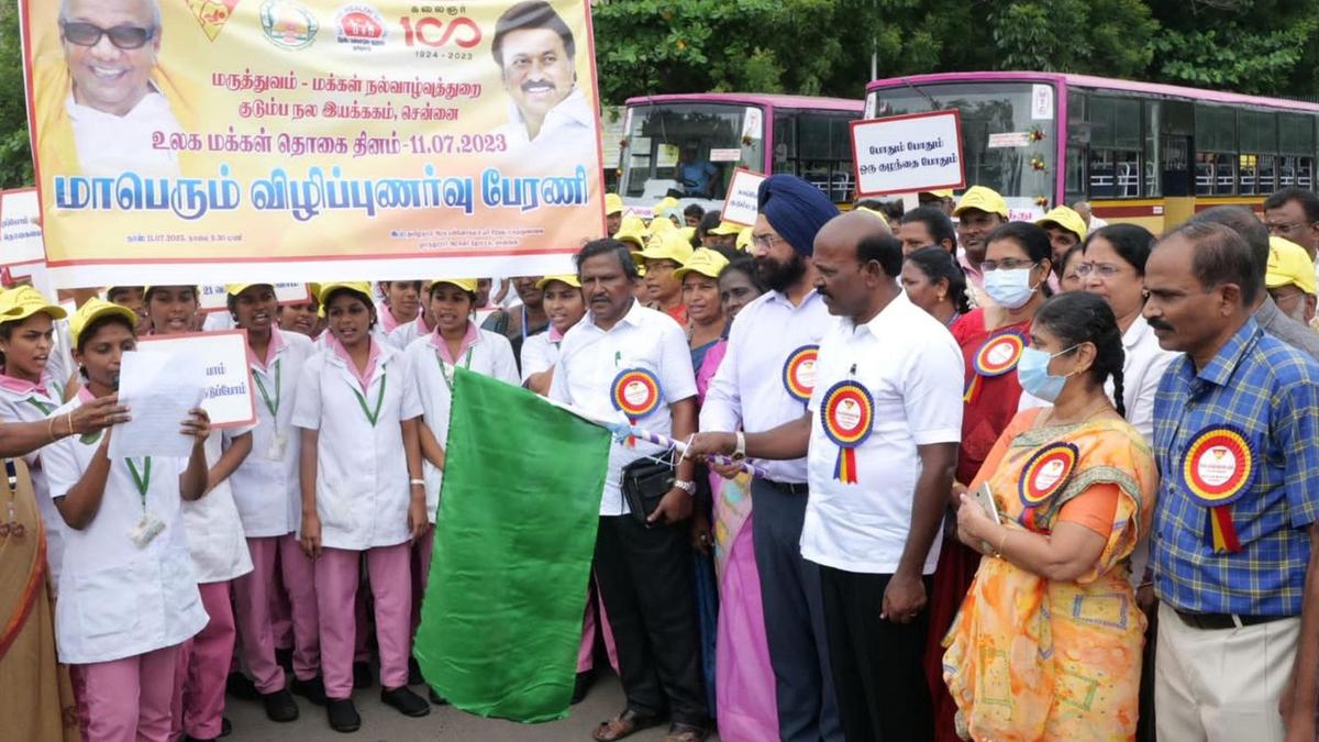 Family planning slogan boards installed on 4,000 government buses in T.N.