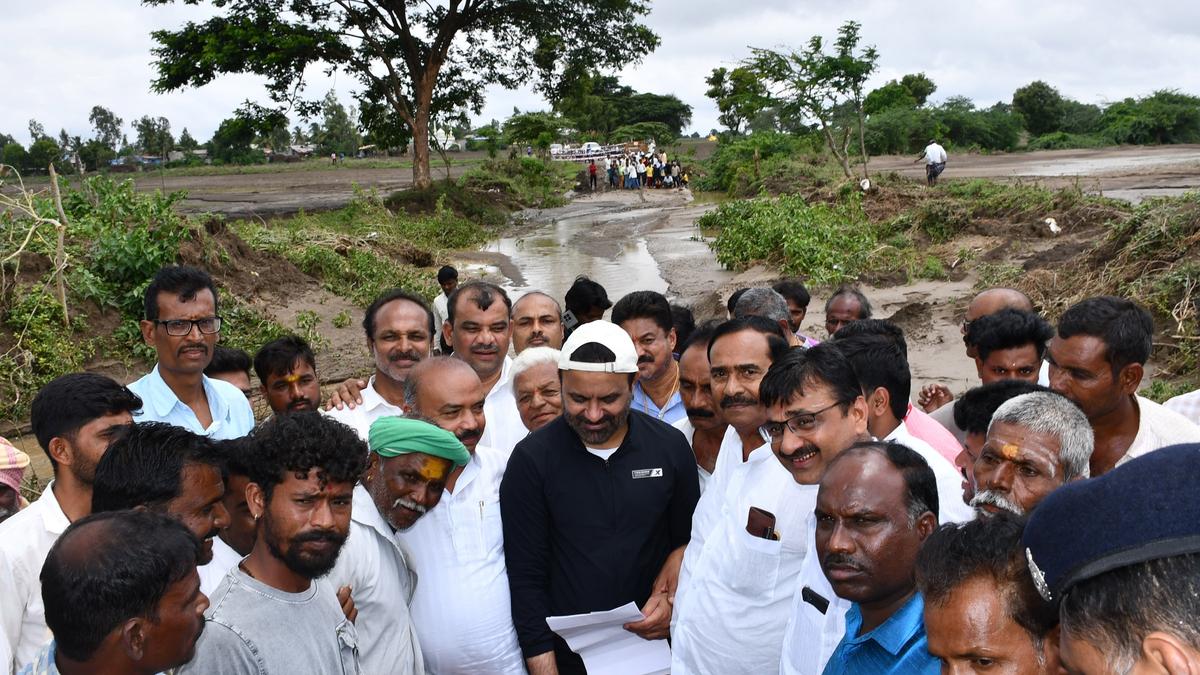 130 houses partially damaged in Dharwad district, Minister visits rain-hit villages