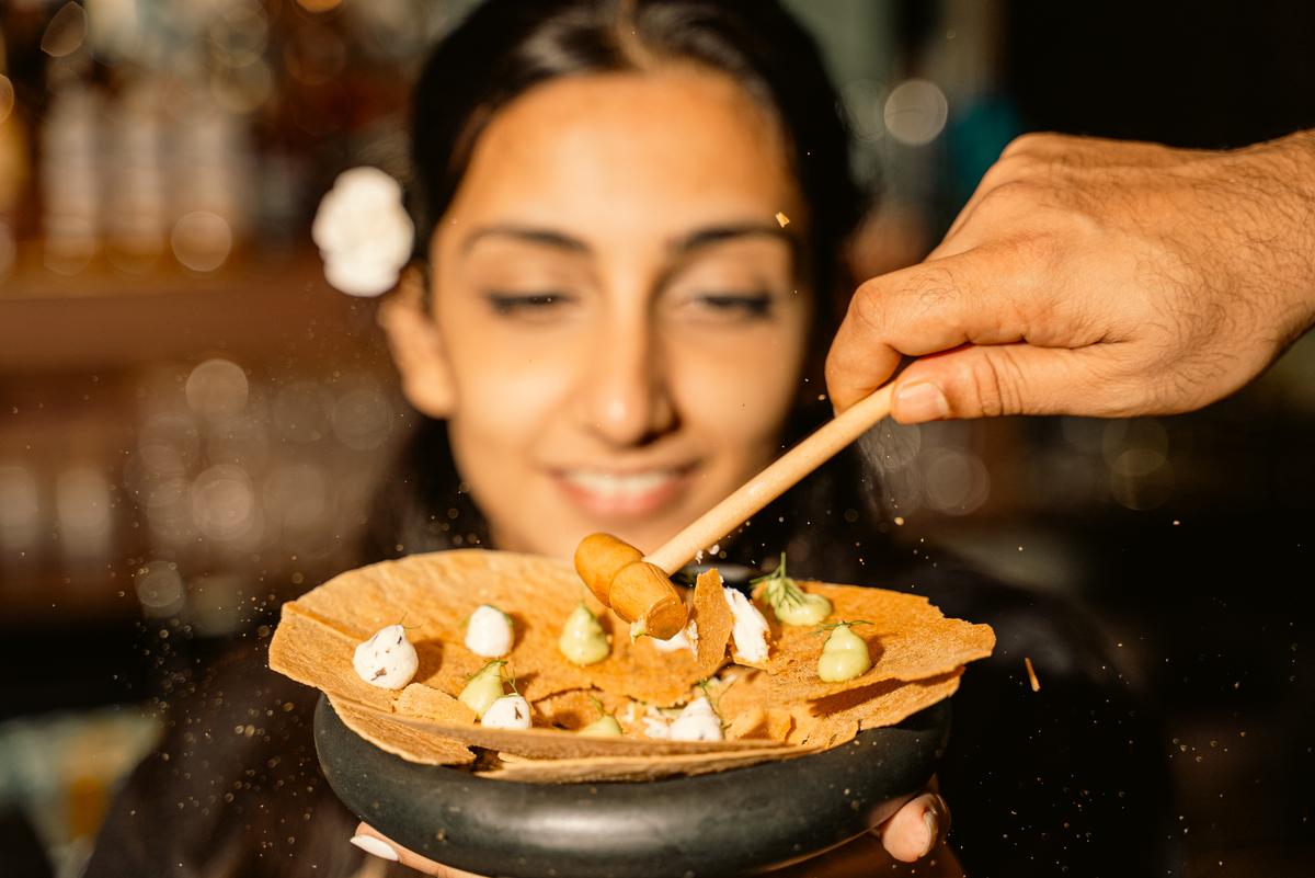 Khakra truffle cream cheese