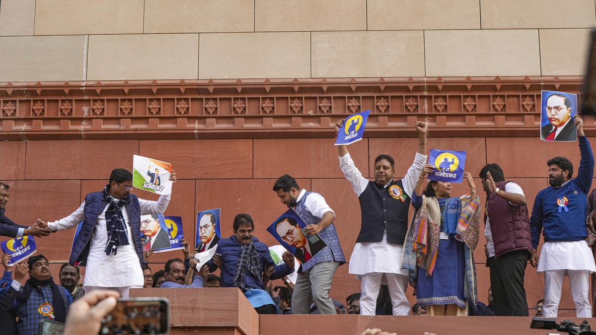 Both Houses adjourned without any transaction, after protests over Amit Shah’s remarks on Ambedkar