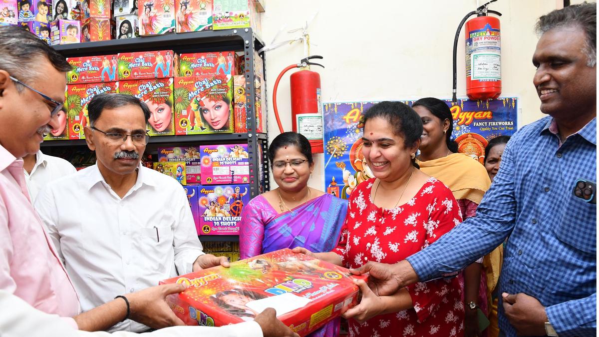 Mayiladuthurai Collector inaugurates Deepavali firecracker sales, lays stress on safety measures