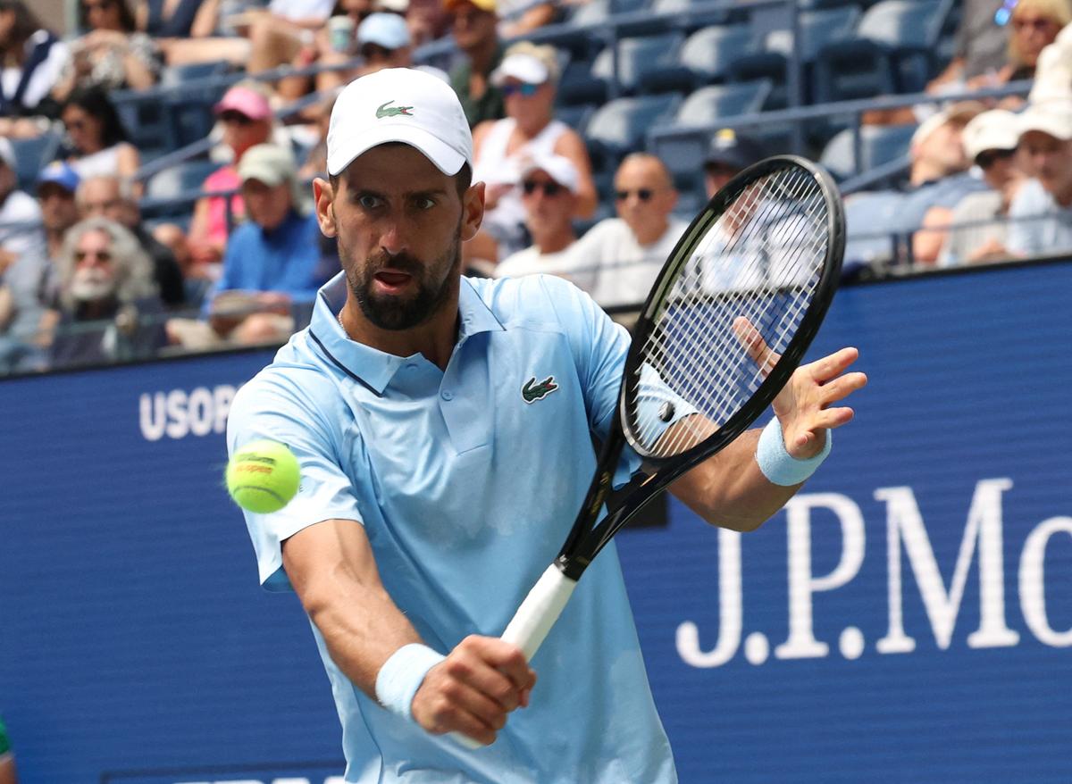 Serbia’s Novak Djokovic in action during his second round match against Zachary Svajda of the U.S.