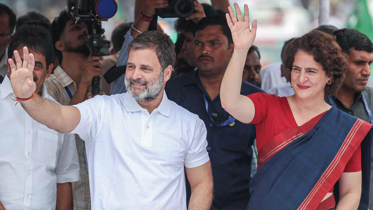 Wayanad bypoll: Priyanka Gandhi leads roadshow with Rahul on last day of campaigning