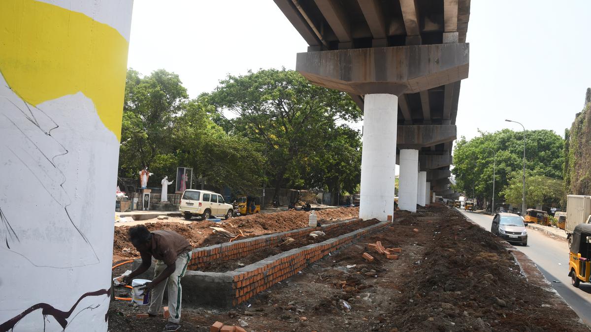 Beautification of Vyasarpadi flyover likely to be completed in 20 days