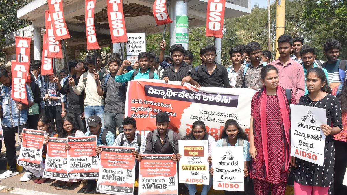 AIDSO stages protest over delay in release of scholarships for students