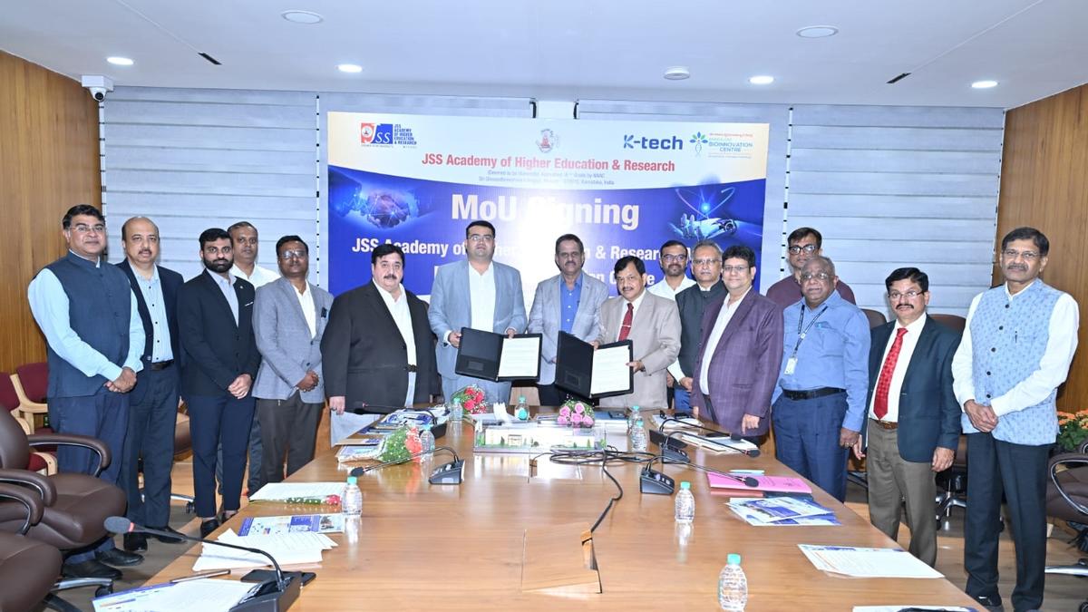 JSS AHER, Mysuru, signs MoU with Bangalore Bioinnovation Centre - The Hindu