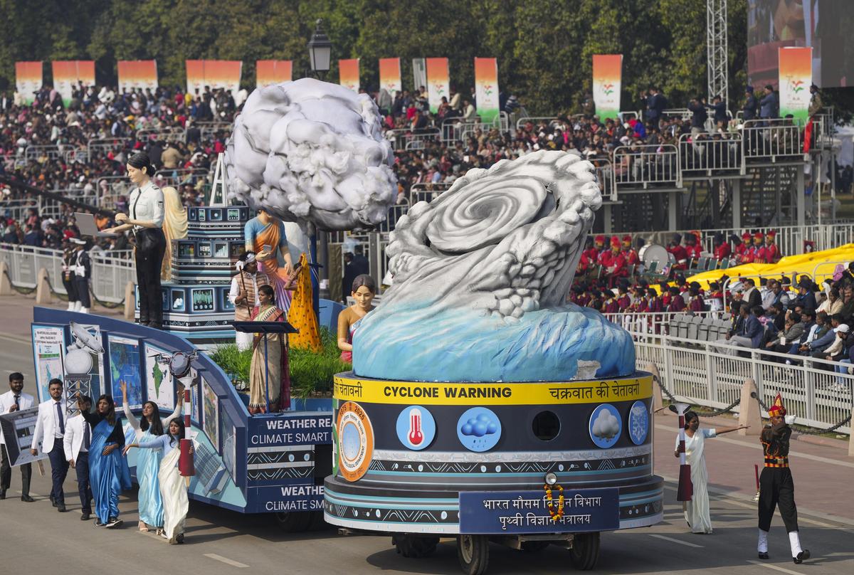 India Meteorological department tableau on display. India Meteorological department tableau on display.