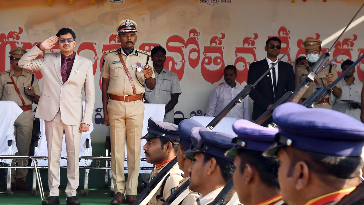 Visakhapatnam Collector inspects parade, highlights progress made by district in Republic Day speech