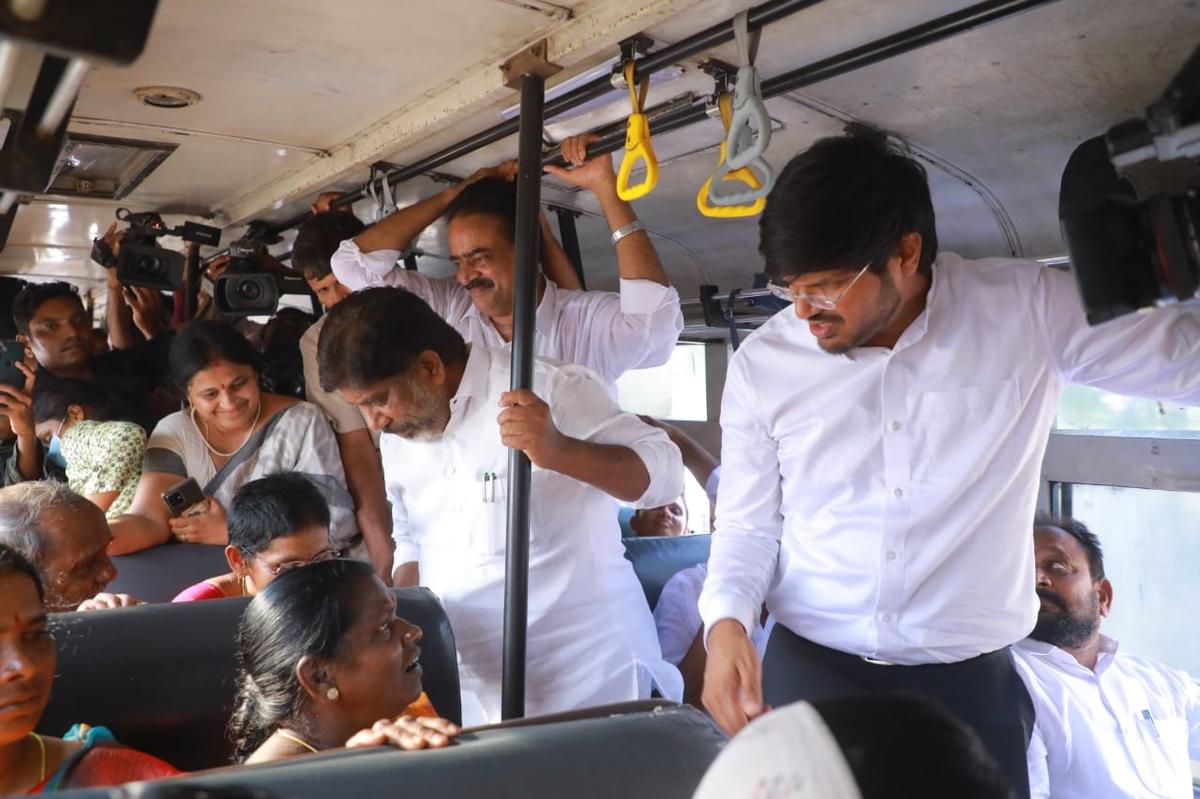 Telangana Dy CM travels by TGSRTC bus, gets direct feedback from passengers on flagship schemes