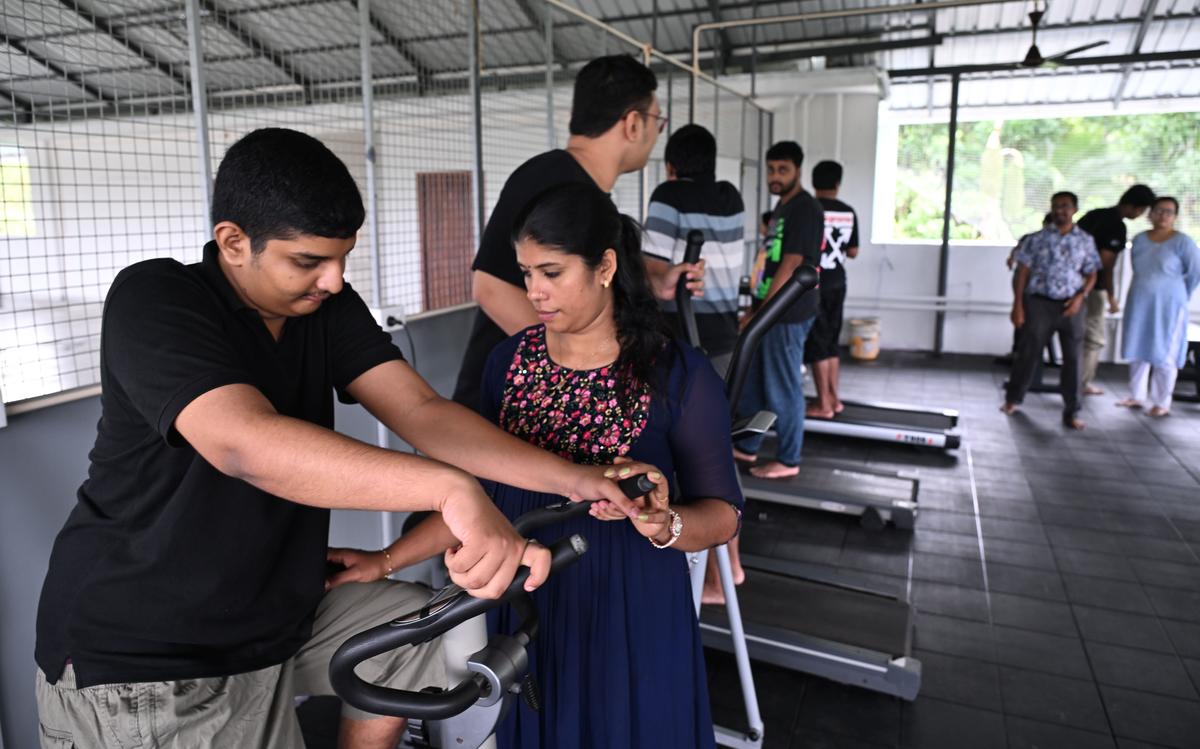 Children working out at gym at Angels’  World
