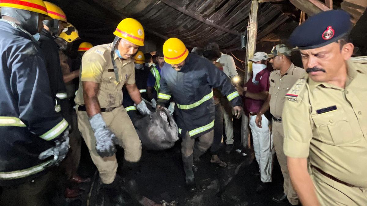 12 dead after fire breaks out at cracker shop in Bengaluru