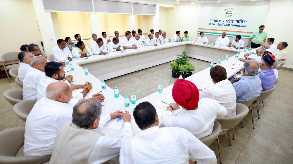 Congress top brass holds meeting with party’s Haryana unit to deliberate on Assembly polls