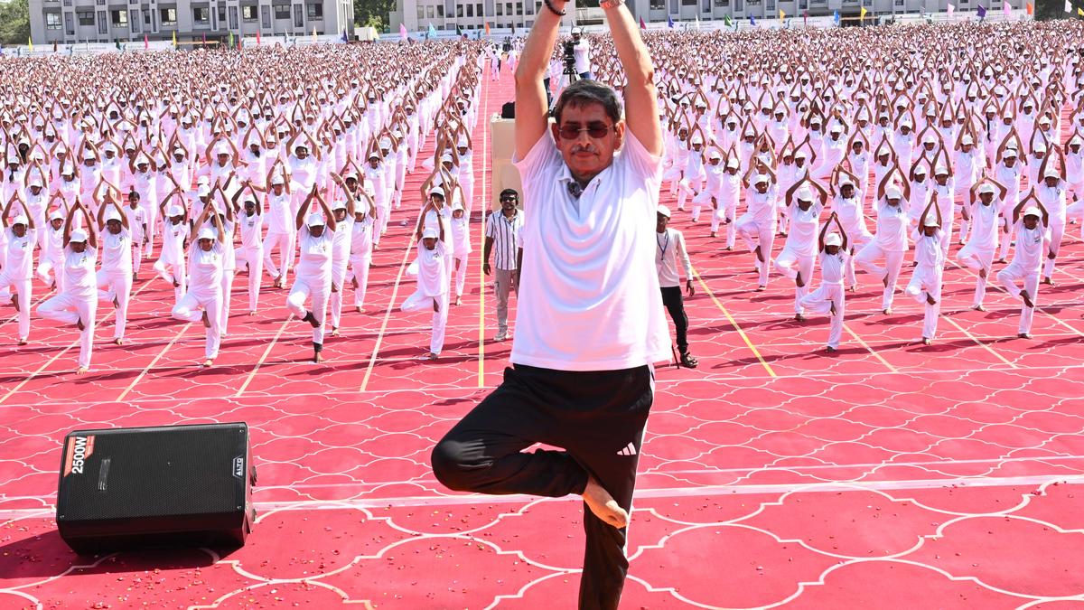 Education institutions in Madurai observe 11th International Yoga Day