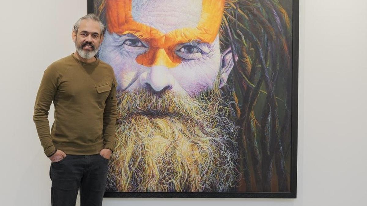 The sound of silence in Viveek Sharma’s paintings of Sadhus of the Kumbh Mela