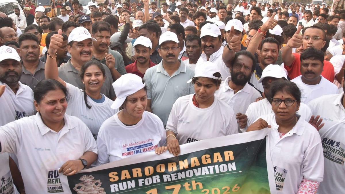 Citizens join ‘3K Run for Lake’ at Saroornagar to support rejuvenation efforts