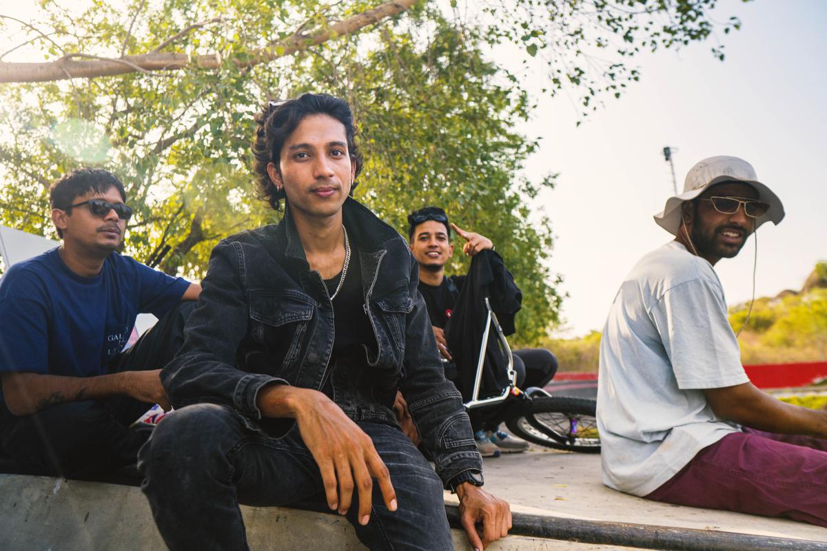 Members of the skater park in Hyderabad 