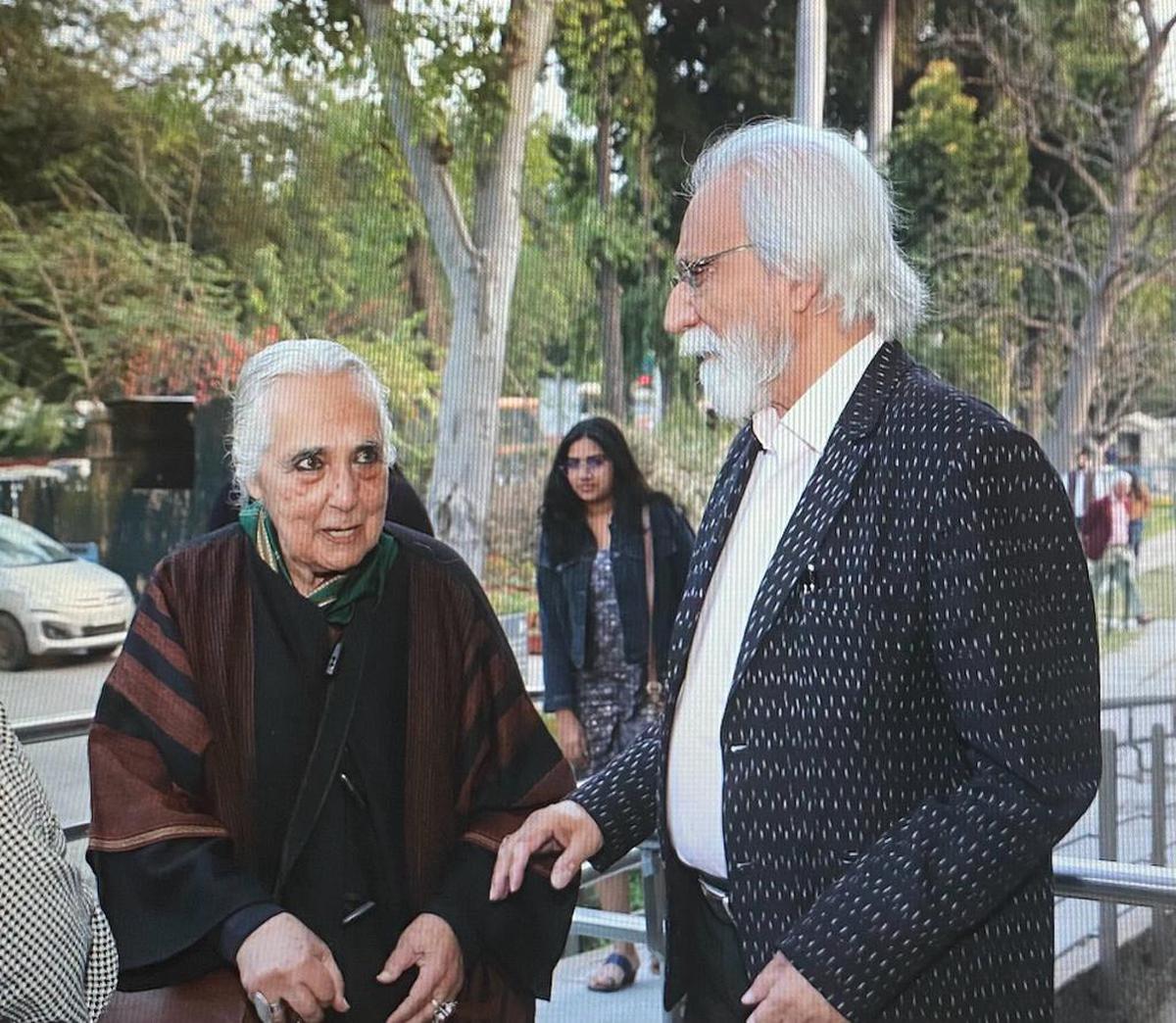 Irfan Habib with Dr.Romila Thapar